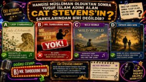 Hangisi Müslüman olduktan sonra Yusuf İslam adını alan Cat Stevens’ın şarkılarından biri değildir?