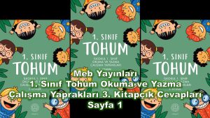 1. Sınıf Tohum Okuma ve Yazma Çalışma Yaprakları 3. Kitapçık Cevapları Meb Yayınları Sayfa 1