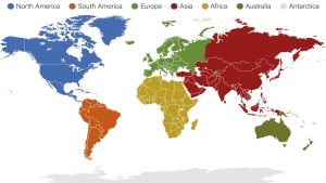 Dünya üzerinde yer alan kıtalardan biri