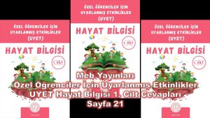 Özel Öğrenciler İçin Uyarlanmış Etkinlikler (UYET) Hayat Bilgisi 1. Cilt Cevapları Meb Yayınları Sayfa 21