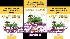 Özel Öğrenciler İçin Uyarlanmış Etkinlikler (UYET) Hayat Bilgisi 3. Cilt Cevapları Meb Yayınları Sayfa 8