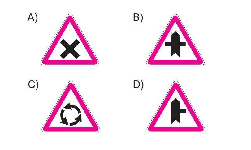 Aşağıdakilerden hangisi kontrolsüz kavşak trafik işaretidir?