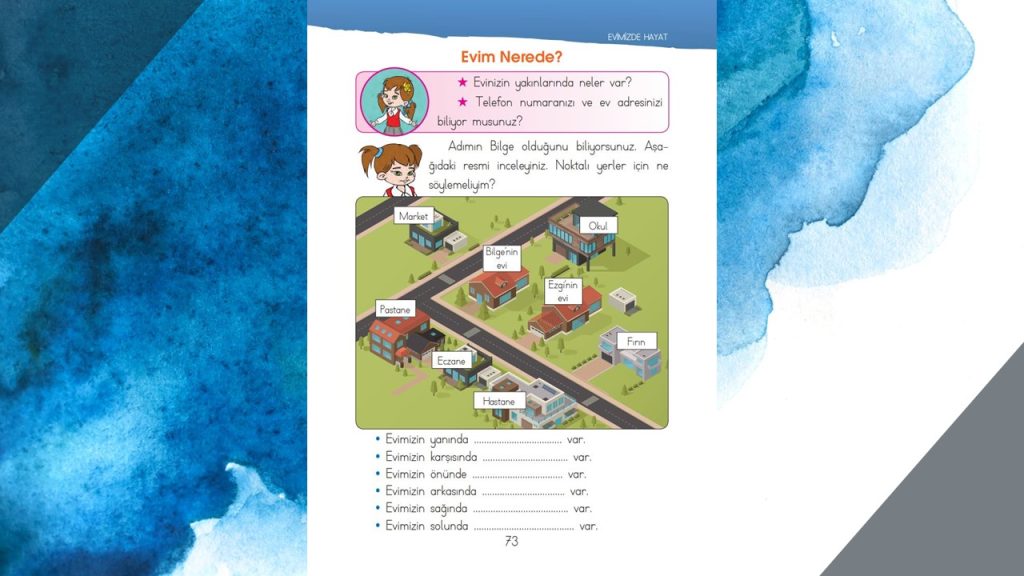 1. Sınıf Hayat Bilgisi Ders Kitabı Cevapları İhsan Yayınları Sayfa 73