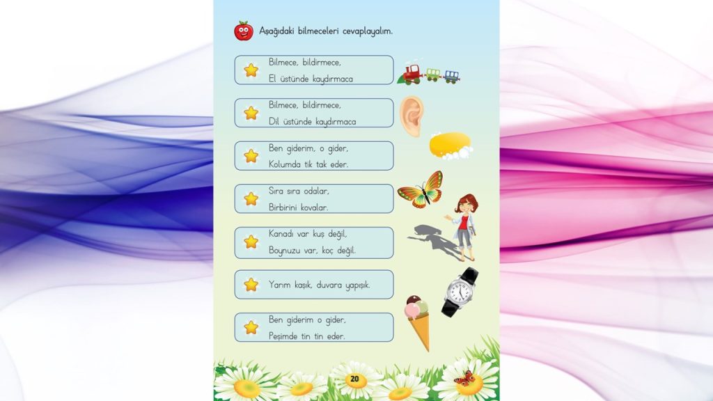 1. Sınıf Tohum Okuma ve Yazma Çalışma Yaprakları 1. Kitapçık Cevapları Meb Yayınları Sayfa 20
