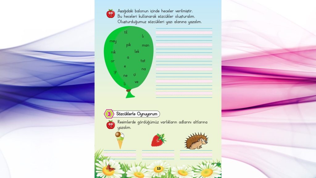 1. Sınıf Tohum Okuma ve Yazma Çalışma Yaprakları 2. Kitapçık Cevapları Meb Yayınları Sayfa 13