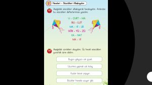 1. Sınıf Tohum Okuma ve Yazma Çalışma Yaprakları 3. Kitapçık Cevapları Meb Yayınları Sayfa 6