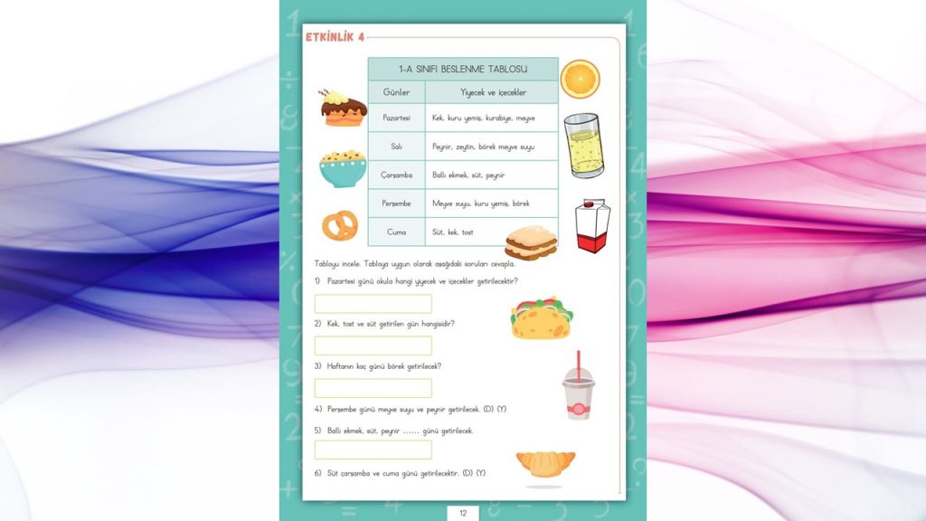 Özel Öğrenciler İçin Uyarlanmış Etkinlikler (UYET) Veri İşleme 6. Cilt Cevapları Sayfa 12