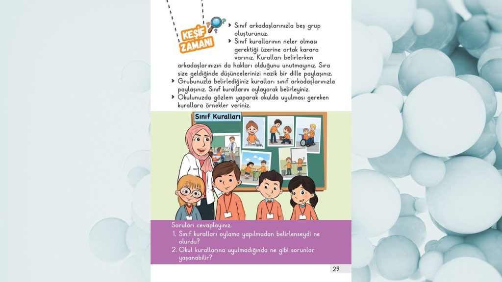 1. Sınıf Hayat Bilgisi Ders Kitabı 1. Kitap Cevapları Meb Yayınları Sayfa 29