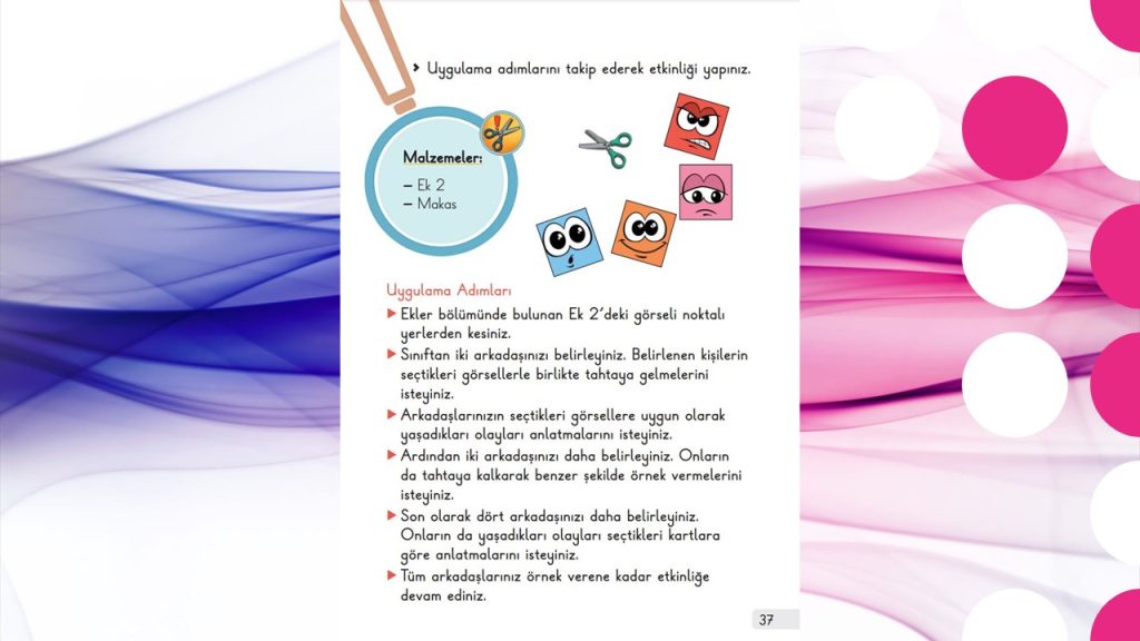 1. Sınıf Hayat Bilgisi Ders Kitabı 1. Kitap Cevapları Meb Yayınları Sayfa 37