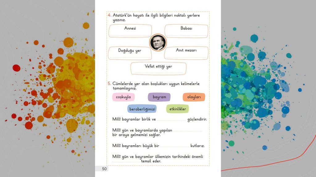 1. Sınıf Hayat Bilgisi Ders Kitabı 2. Kitap Cevapları Meb Yayınları Sayfa 50