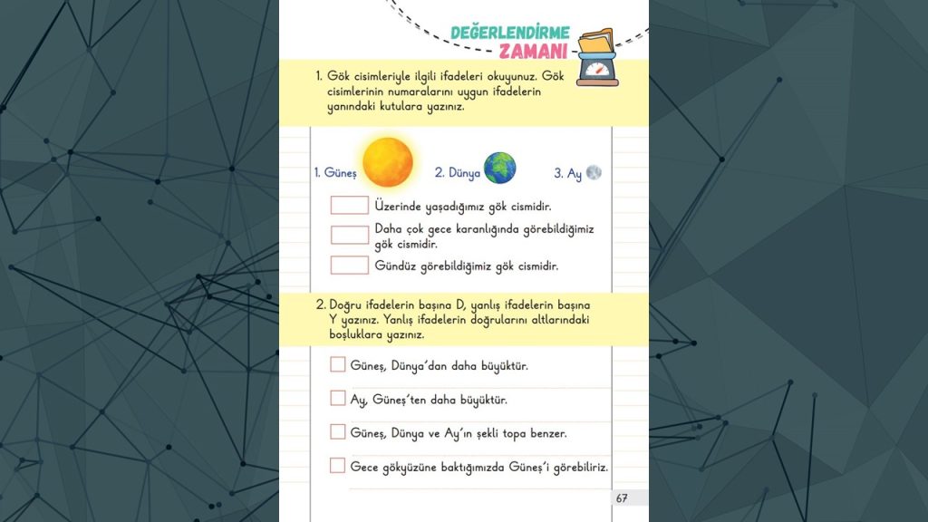 1. Sınıf Hayat Bilgisi Ders Kitabı 2. Kitap Cevapları Meb Yayınları Sayfa 67
