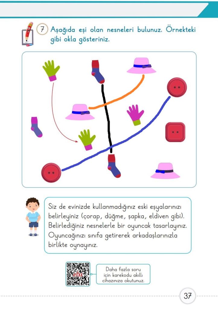 1. Sınıf Matematik Ders Kitabı 1. Kitap Cevapları Meb Yayınları Sayfa 37
