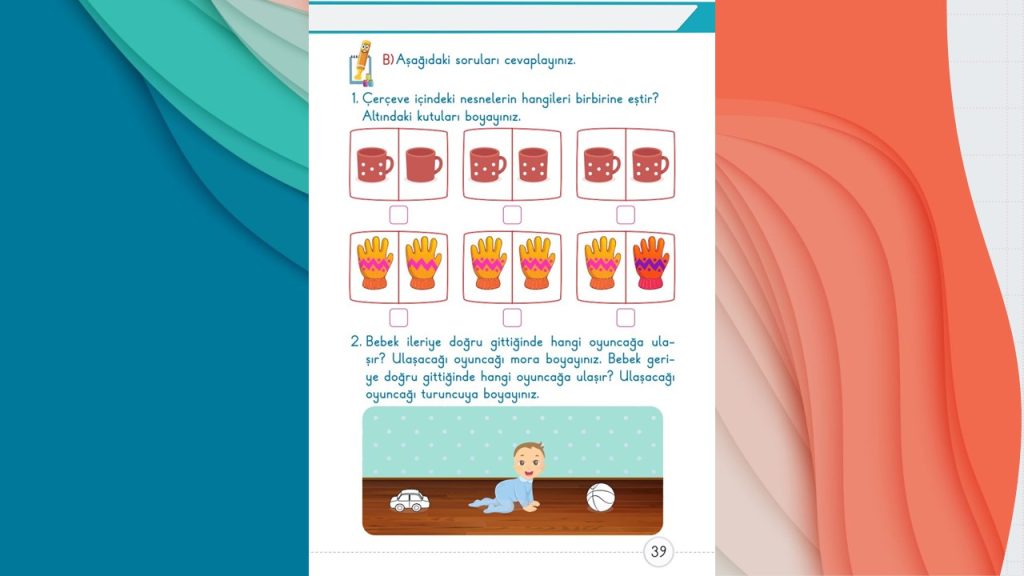 1. Sınıf Matematik Ders Kitabı 1. Kitap Cevapları Meb Yayınları Sayfa 39