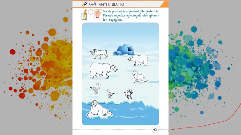 1. Sınıf Matematik Ders Kitabı 1. Kitap Cevapları Meb Yayınları Sayfa 45