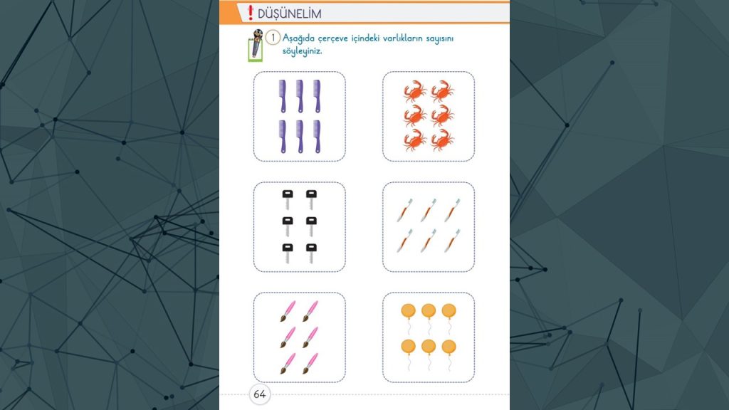 1. Sınıf Matematik Ders Kitabı 1. Kitap Cevapları Meb Yayınları Sayfa 64