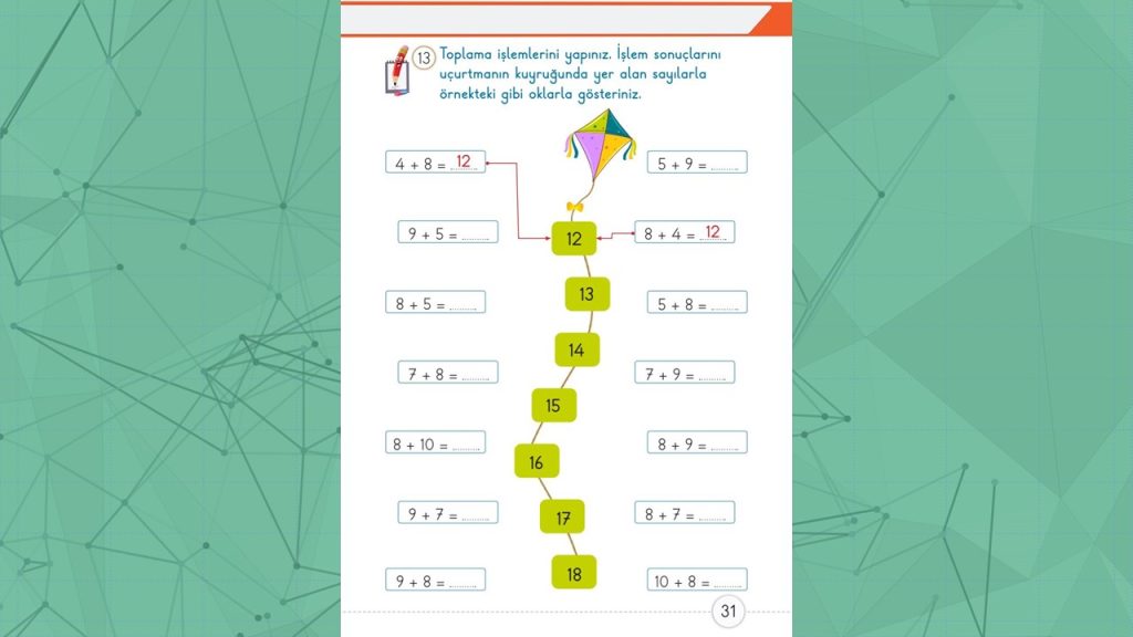 1. Sınıf Matematik Ders Kitabı 2. Kitap Cevapları Meb Yayınları Sayfa 31