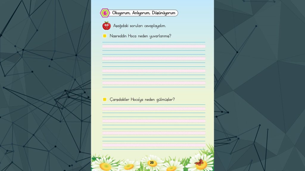 1. Sınıf Tohum Okuma ve Yazma Çalışma Yaprakları 2. Kitapçık Cevapları Meb Yayınları Sayfa 20