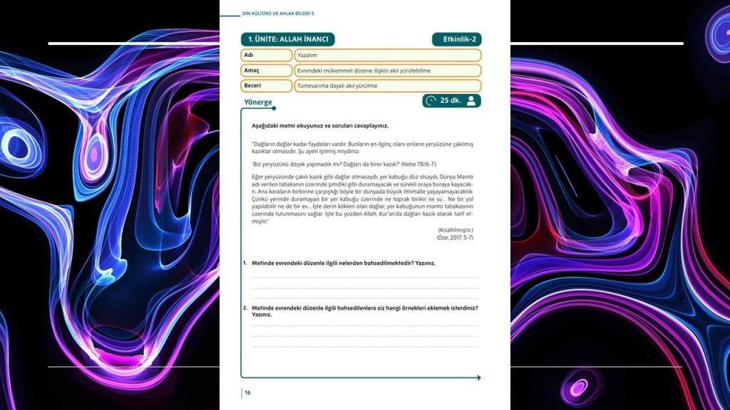 5. Sınıf Din Kültürü Etkinlik Kitabı Cevapları Meb Yayınları Sayfa 16