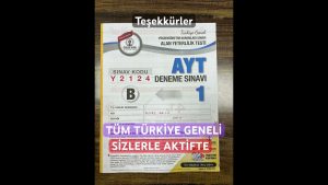 Özdebir Türkiye Geneli YKS 1. Deneme Sınavı (Y2124) Cevap Anahtarı