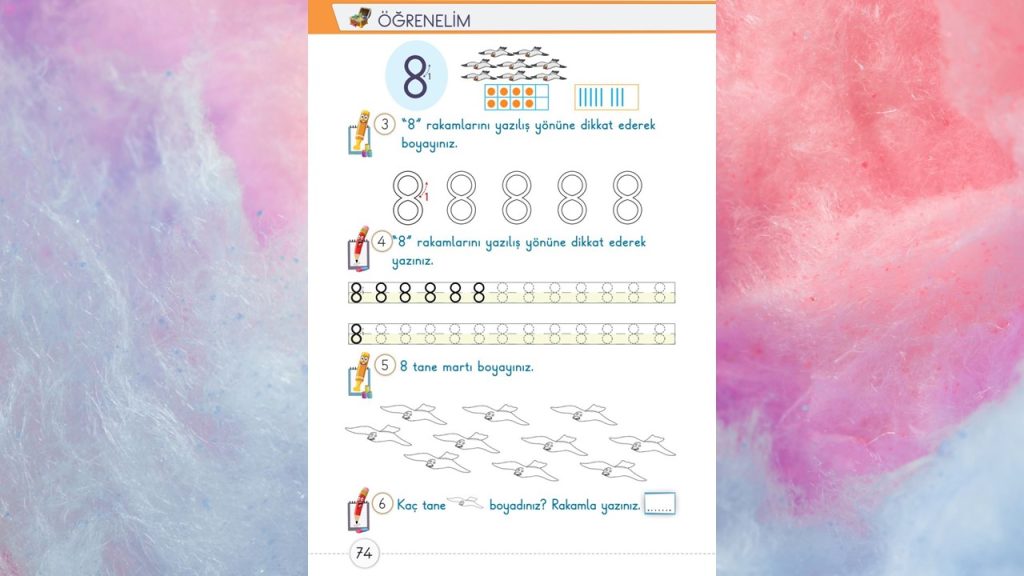 1. Sınıf Matematik Ders Kitabı 1. Kitap Cevapları Meb Yayınları Sayfa 74
