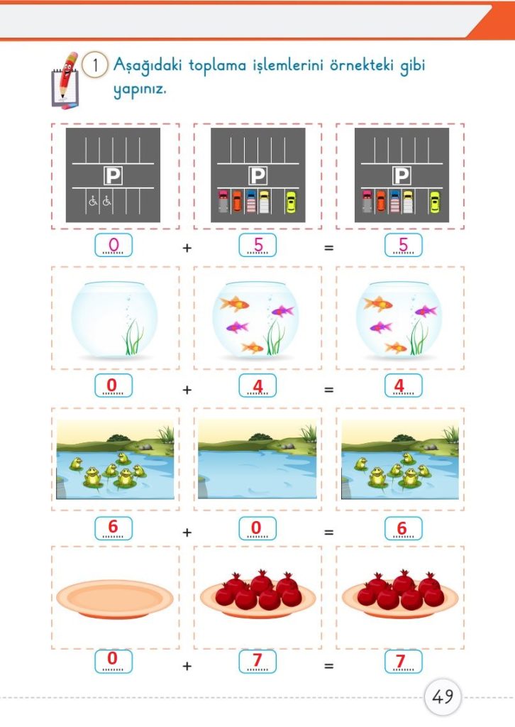 1. Sınıf Matematik Ders Kitabı 2. Kitap Cevapları Meb Yayınları Sayfa 49