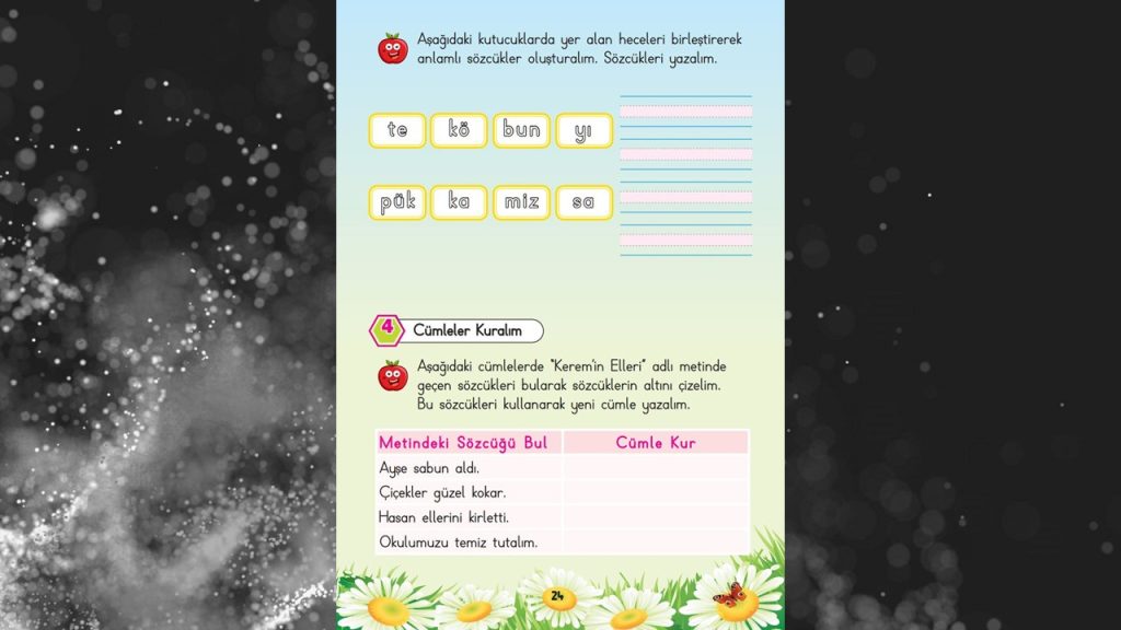 1. Sınıf Tohum Okuma ve Yazma Çalışma Yaprakları 2. Kitapçık Cevapları Meb Yayınları Sayfa 24