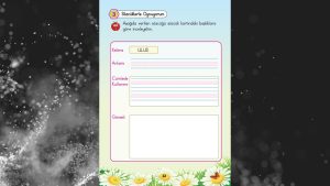 1. Sınıf Tohum Okuma ve Yazma Çalışma Yaprakları 3. Kitapçık Cevapları Meb Yayınları Sayfa 22