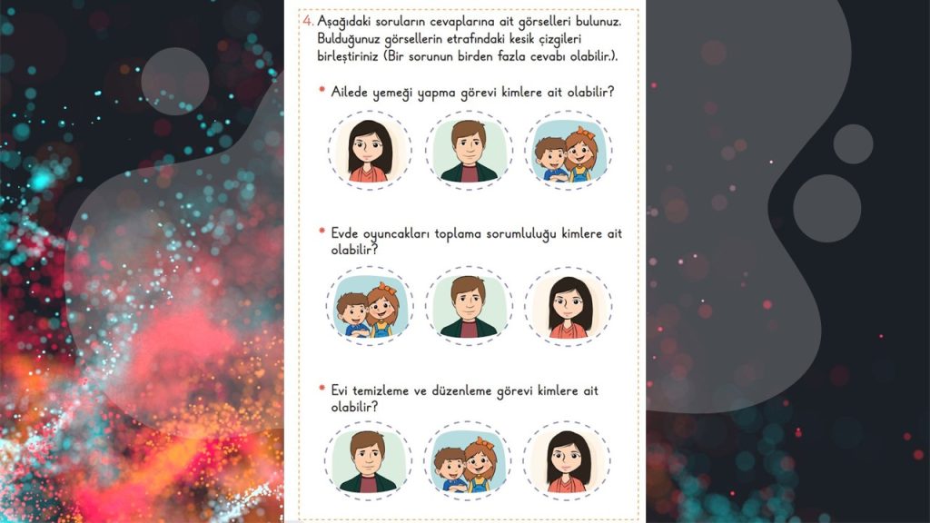 1. Sınıf Hayat Bilgisi Ders Kitabı 1. Kitap Cevapları Meb Yayınları Sayfa 106