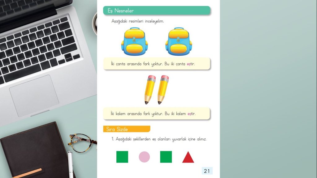 1. Sınıf Matematik Ders Kitabı Cevapları Dizin Yayınları Sayfa 21