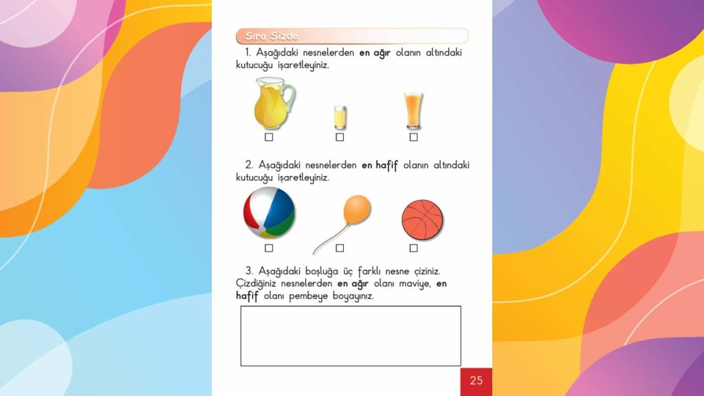 1. Sınıf Matematik Ders Kitabı Cevapları Meb Yayınları Sayfa 25