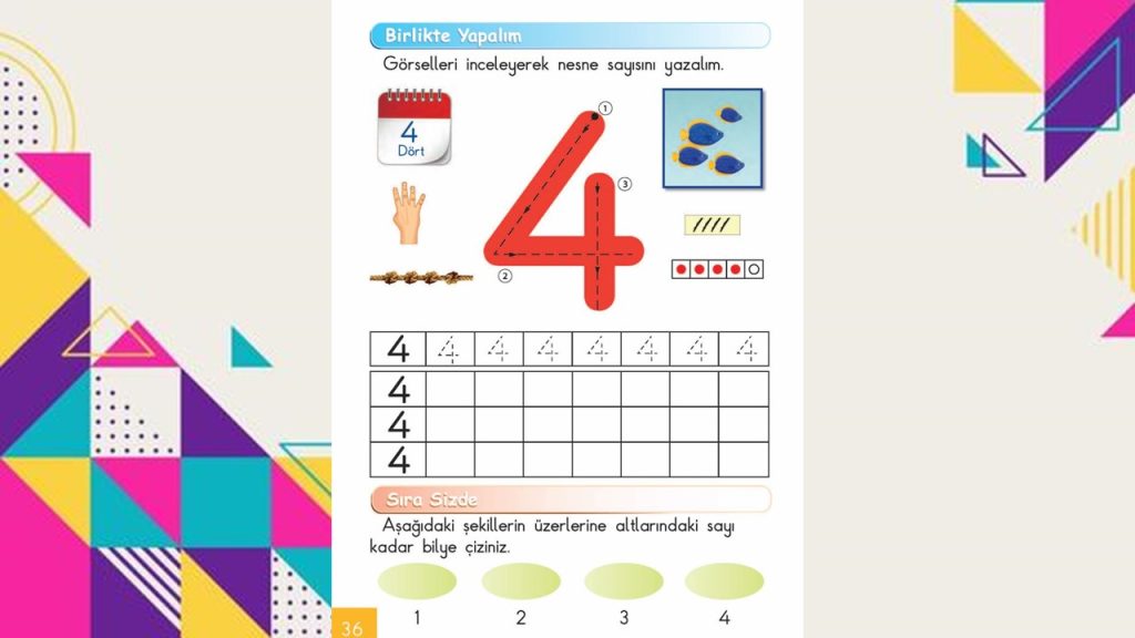 1. Sınıf Matematik Ders Kitabı Cevapları Meb Yayınları Sayfa 36
