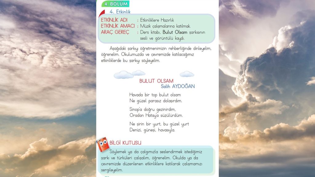 1. Sınıf Müzik Ders Kitabı Cevapları Meb Yayınları Sayfa 72