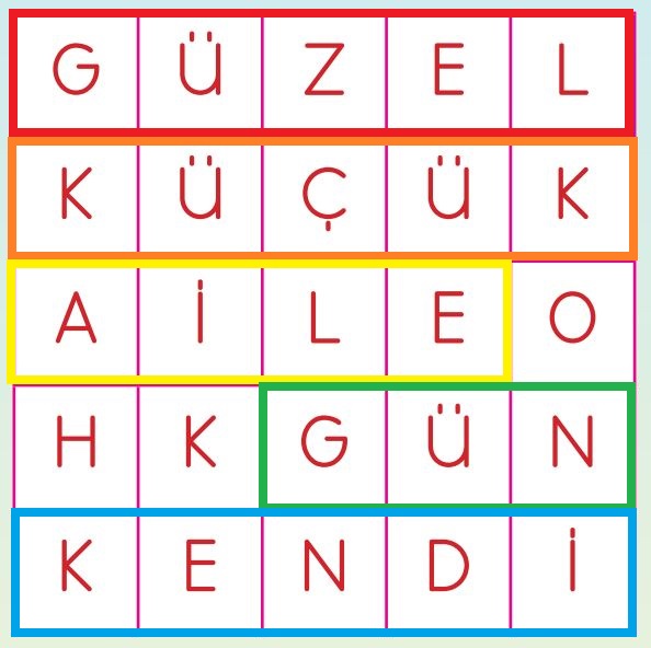 1. Sınıf Tohum Okuma ve Yazma Çalışma Yaprakları 3. Kitapçık Cevapları Meb Yayınları Sayfa 45