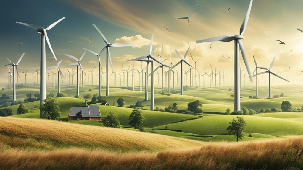 People living near wind farms sometimes object to them because of visual pollution and what other form of pollution?