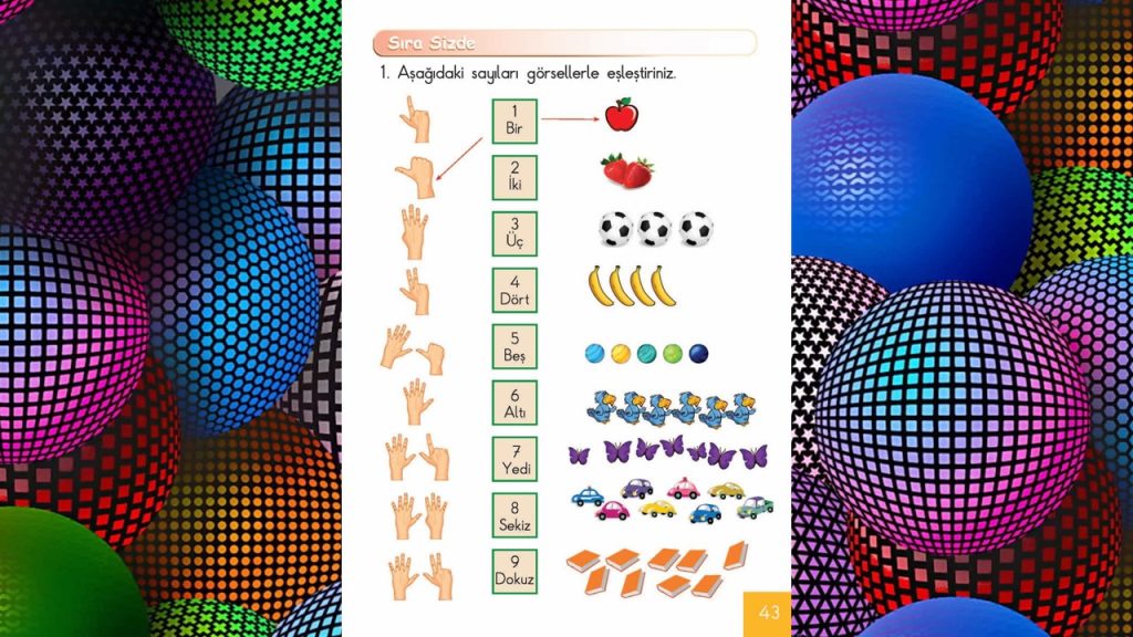 1. Sınıf Matematik Ders Kitabı Cevapları Meb Yayınları Sayfa 43