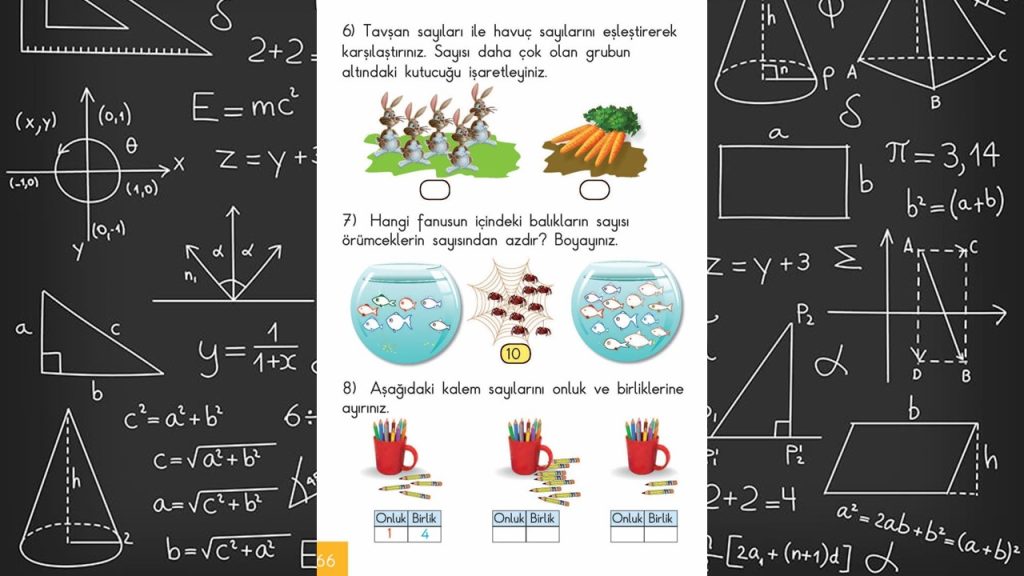 1. Sınıf Matematik Ders Kitabı Cevapları Meb Yayınları Sayfa 66