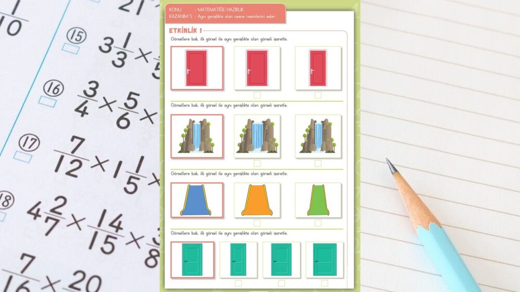 Özel Öğrenciler İçin Uyarlanmış Etkinlikler (UYET) Matematiğe Hazırlık 1. Cilt Cevapları Sayfa 39