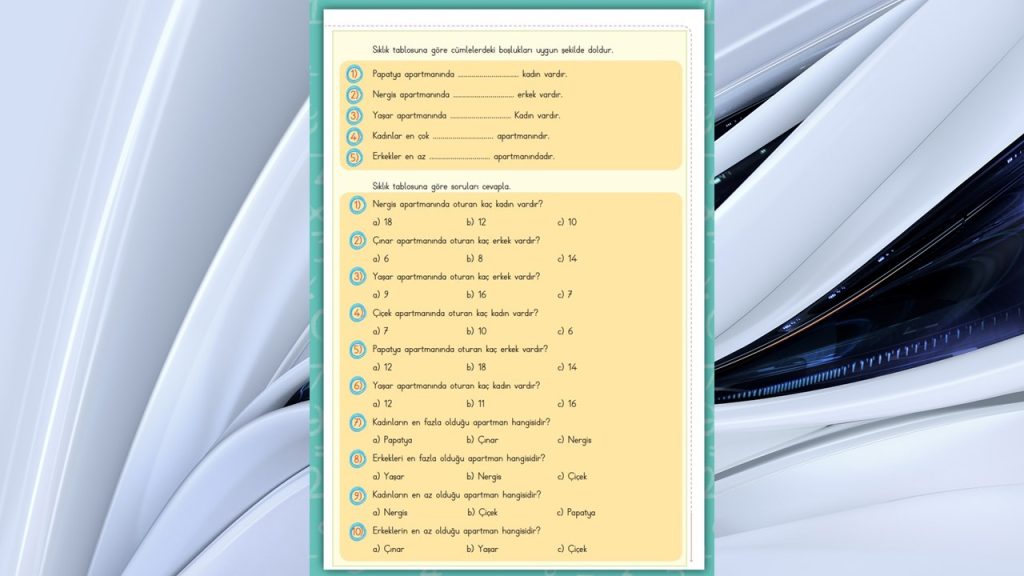 Özel Öğrenciler İçin Uyarlanmış Etkinlikler (UYET) Veri İşleme 6. Cilt Cevapları Sayfa 39