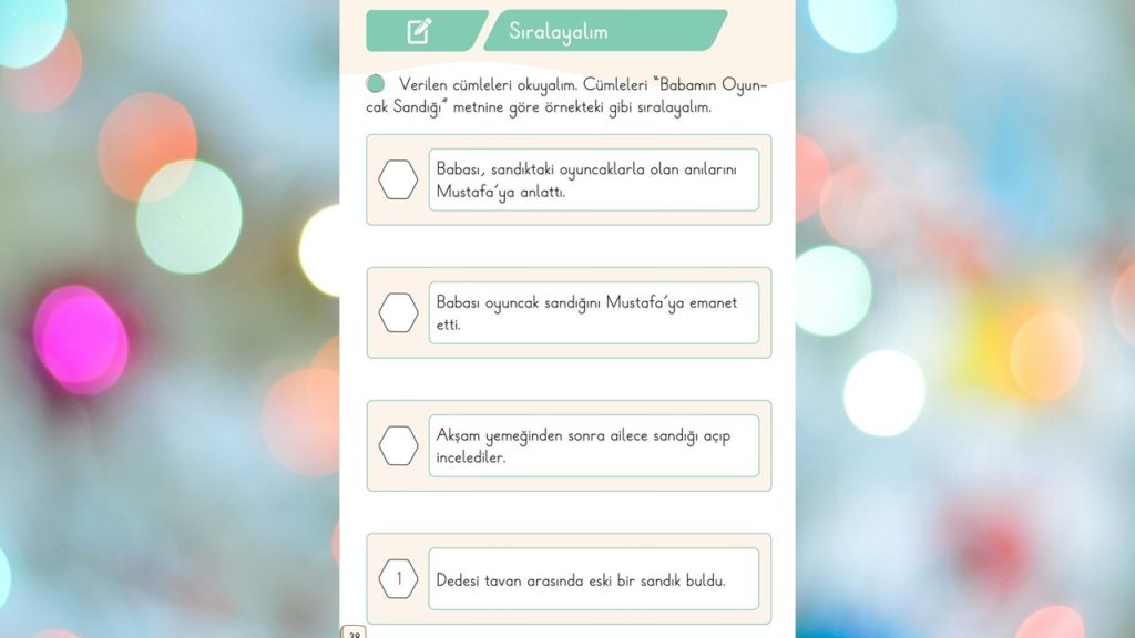 1. Sınıf Türkçe Ders Kitabı 2. Kitap Cevapları Meb Yayınları Sayfa 38