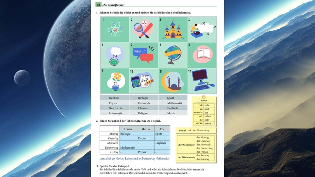 10. Sınıf Almanca A1.1 Ders Kitabı Cevapları Meb Yayınları Sayfa 25