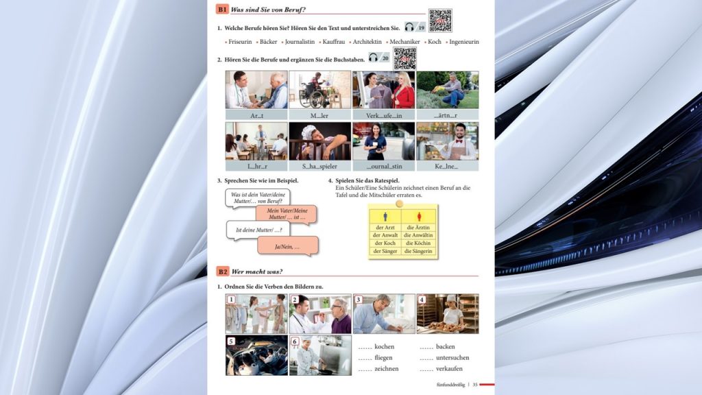 10. Sınıf Almanca A1.1 Ders Kitabı Cevapları Meb Yayınları Sayfa 35