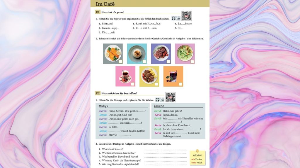 10. Sınıf Almanca A1.1 Ders Kitabı Cevapları Meb Yayınları Sayfa 48