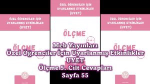 Özel Öğrenciler İçin Uyarlanmış Etkinlikler (UYET) Ölçme 5. Cilt Cevapları Sayfa 55