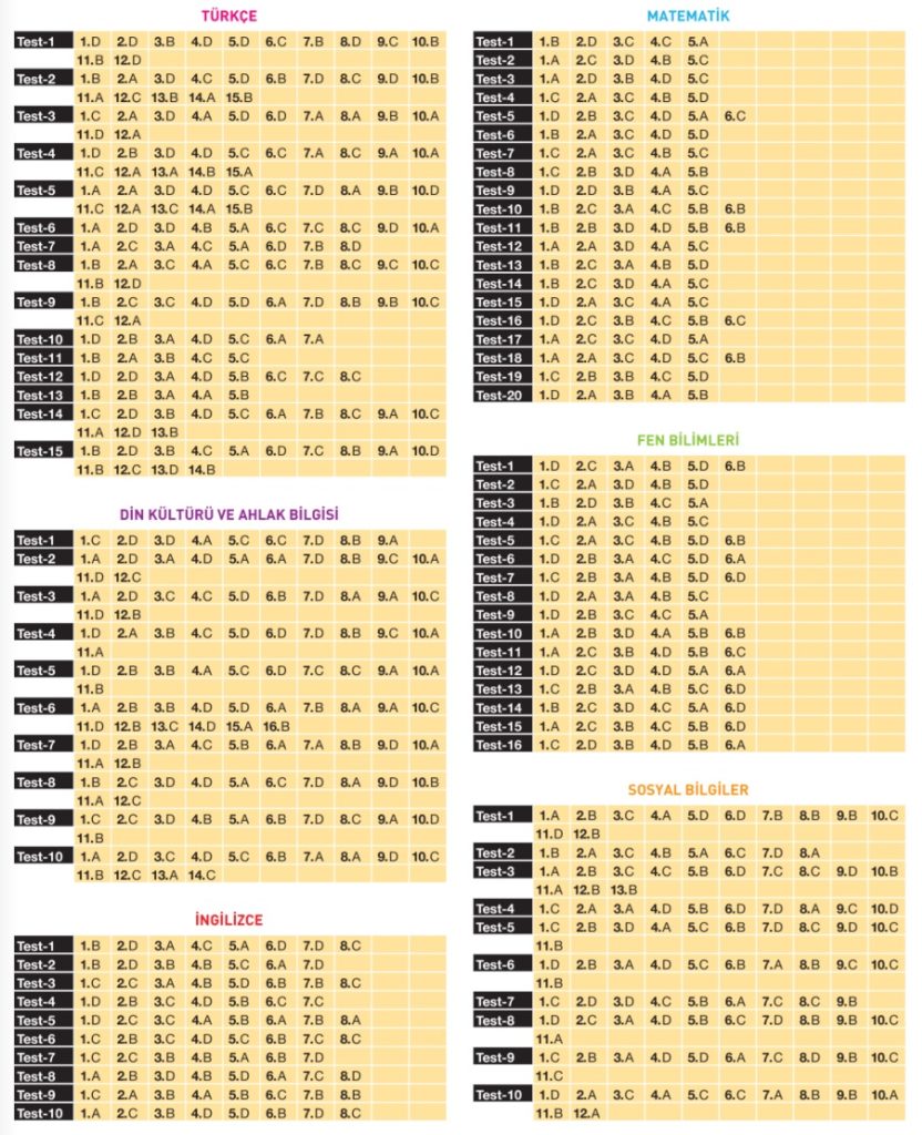 5. Sınıf Yarıyıl Tatili Tekrar Kampı Cevap Anahtarı Hız Yayınları