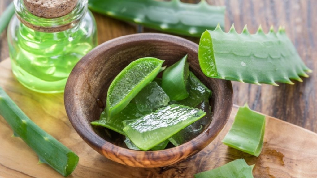 Yatmadan önce yüze aloe vera sürmek