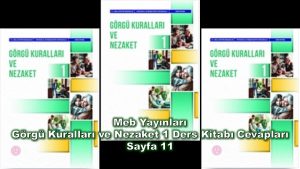 Görgü Kuralları ve Nezaket 1 Ders Kitabı Cevapları Meb Yayınları Sayfa 11