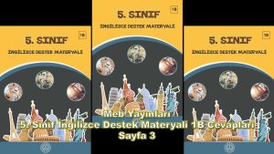 5. Sınıf İngilizce Destek Materyali 1B Cevapları Meb Yayınları Sayfa 3