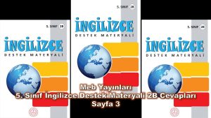 5. Sınıf İngilizce Destek Materyali 2B Cevapları Meb Yayınları Sayfa 3