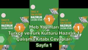 Türkçe ve Türk Kültürü Hazırlık 1 Çalışma Kitabı Cevapları Meb Yayınları Sayfa 1
