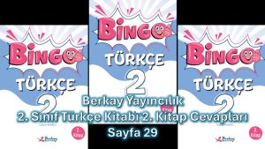 2. Sınıf Bingo Türkçe Kitabı 2. Kitap Cevapları Berkay Yayıncılık Sayfa 29